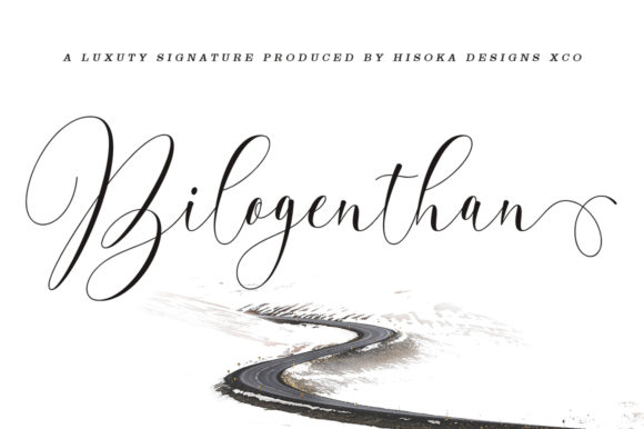 Bilogenthan: A Graceful Script Font for Editorial Design