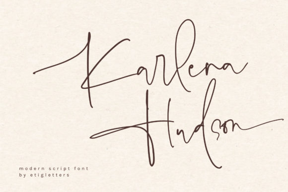 Karlena Hudson: An Elegant Handwritten Font