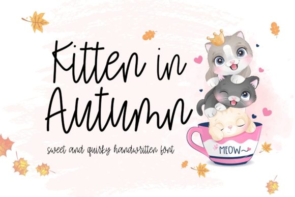 Kitten in Autumn: A Warm Handwritten Font for Editors