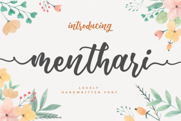 Menthari Font: Elegant Script for Handmade Brands
