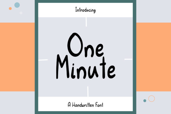 One Minute Font: A Handwritten Typeface for Small Business Branding