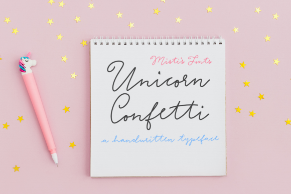 Unicorn Confetti: A Handwritten Font for Branding