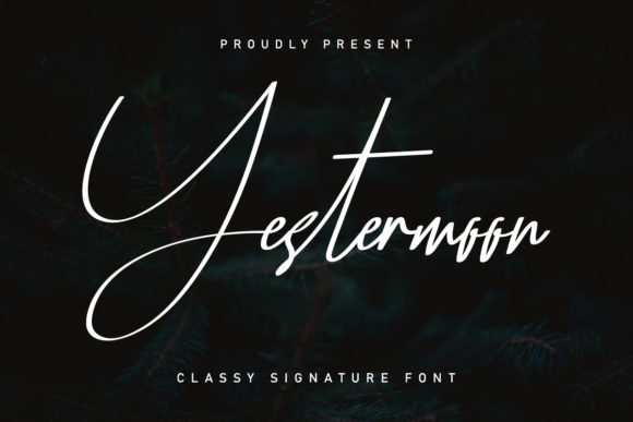 Yestermoon: An Elegant Script Font for Editorial Design